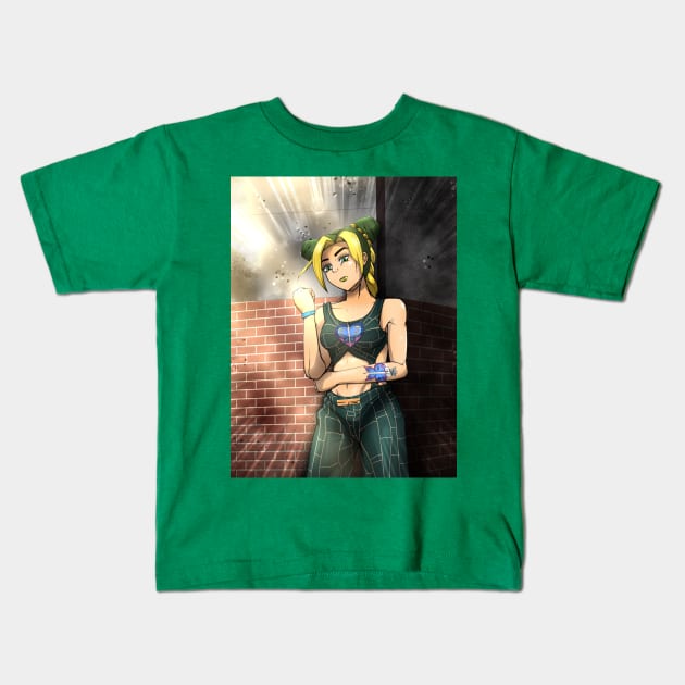 Jolyne Cujoh Kids T-Shirt by CaioAD